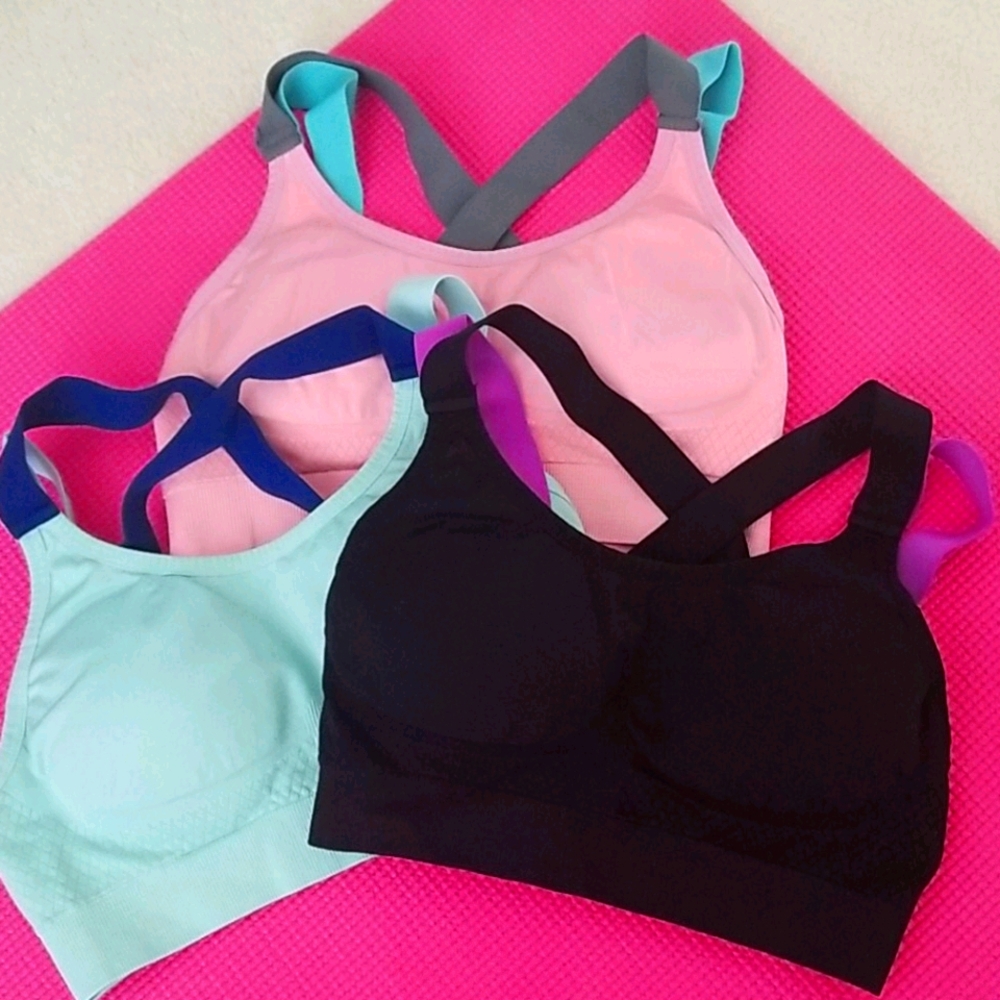 Racerback Sports Bras (Pack of 3)